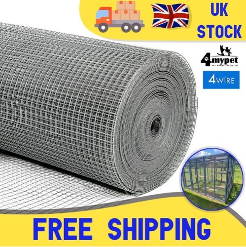 Wire Mesh 25x25mm Holes 16G (1"x 1" inch) 36"High (3FT) 30 Meters Galvanised
