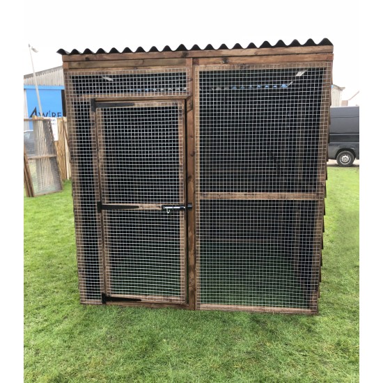6ft x 6ft Waterproof Pet Run with 6 Fully Boarded Panels – 16G Fox-Proof Mesh Enclosure  🐔🐶🐱 