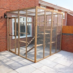 The Hide and Peek-6ft x 6ft x 7.5ft Outdoor Cat Run