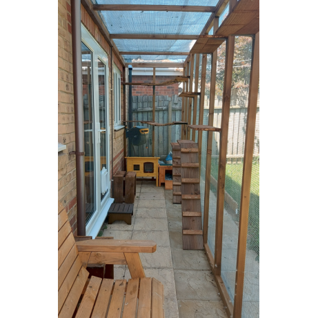 Epic Explorer Catio 20ft x 4ft x 8ft Lean-To Run for Curious Cats