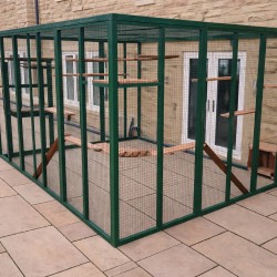 3sided lean to Catio Enclosure 275cm x 275cm 275cm x 275cm tall Painted