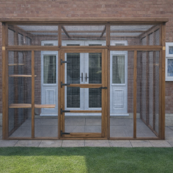 The Garden Explorer – 8ft x 6ft x 9ft Walk-In Catio with Optional Roof & Shelves options