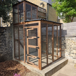 3 Sided Catio with Lookout Tower