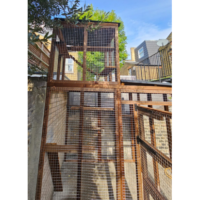 3 Sided Catio with Lookout Tower