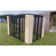Freestanding Catio enclosure 6ft x 9ft x 6ft tall With Black 16g wire mesh & Tongue and groove boarded corners 