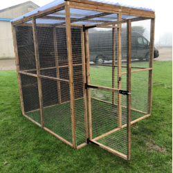 Bird Aviary 6ft x 6ft 19G Chicken Run Budget Waterproof Enclosure