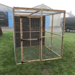 Bird Aviary with 2 Fully Boarded Panels - 6ft x 6ft 19G Chicken Run Budget Enclosure