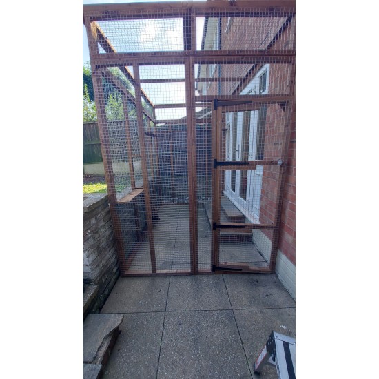 The Garden Explorer – 8ft x 6ft x 9ft Walk-In Catio with Optional Roof & Shelves options