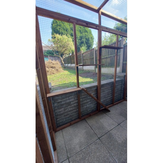 The Garden Explorer – 8ft x 6ft x 9ft Walk-In Catio with Optional Roof & Shelves options