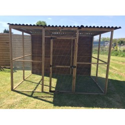 Waterproof Walk in with 3 Fully Boarded Panels 6ft x 9ft Chicken Run / Bird Aviary