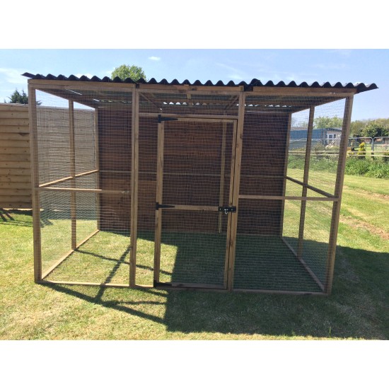 Waterproof Walk in with 3 Fully Boarded Panels 6ft x 9ft Chicken Run / Bird Aviary