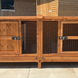 6ft x 9ft Bunnio with 1 Tier 6ft Rabbit Hutch Included 16G 1/2" x 1/2" wire mesh