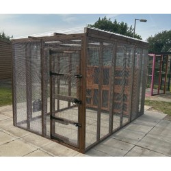 6ft x 9ft Bunnio with 2 Tier 6ft Rabbit Hutch Included 16G 1/2" x 1/2" wire mesh