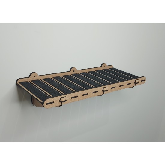 Wall mounted bridge ladder for cats