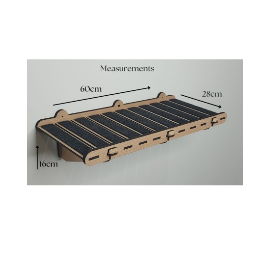 Wall mounted bridge ladder for cats