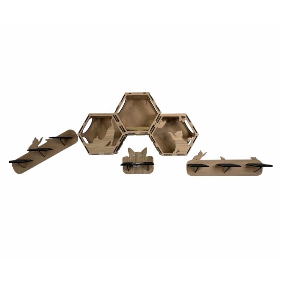 Wall Mounted Indoor Cat Furniture Bundle 4