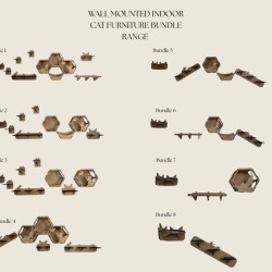 Wall mounted bridge ladder for cats