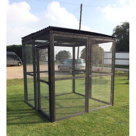 Black Waterproof 16G Outdoor 6ft x 6ft Animal Rabbit Chicken Dog Pen