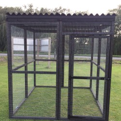 Black Waterproof 16G Outdoor 6ft x 6ft Animal Rabbit Chicken Dog Pen