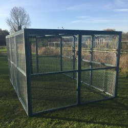 Heavy-Duty 12ft x 8ft Chicken Run – Painted Blue, Safe for Cats/Dogs/Chickens
