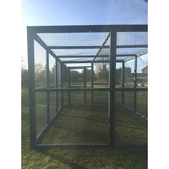 Heavy-Duty 12ft x 8ft Chicken Run – Painted Blue, Safe for Cats/Dogs/Chickens