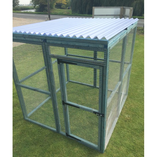 Blue Waterproof 16G Outdoor 6ft x 6ft Animal Rabbit Chicken Dog Pen