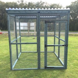 Blue Waterproof 16G Outdoor 6ft x 6ft Animal Rabbit Chicken Dog Pen