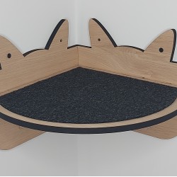 Wall Mounted corner shelf for cats