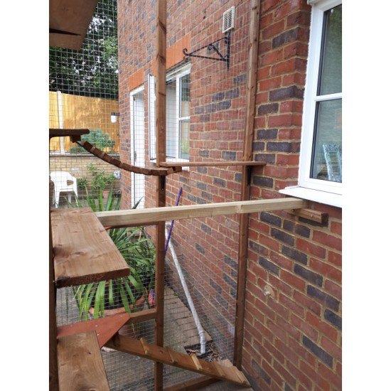 Whisker Porch – 6ft x 4ft x 9ft high - Lean-To Cat Run with Tall Roof