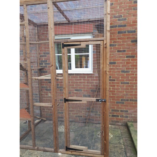 Whisker Porch – 6ft x 4ft x 9ft high - Lean-To Cat Run with Tall Roof