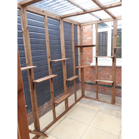 Whisker Way Lean-To – 9ft x 8ft Outdoor Enclosure for Curious Cats