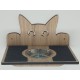 Wall Mounted Double Shelf With Feeding Bowl for cats