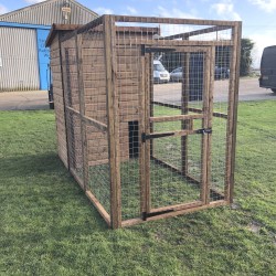Wooden Dog Run With Sleeping Box 9ft x 4ft