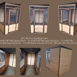 8ft x 4ft Freestanding Catio