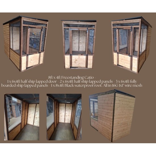 8ft x 4ft Freestanding Catio
