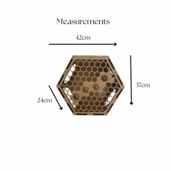 Wall Mounted Hexagon Box With Filler for cats