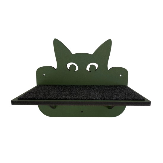 Hand Painted and Natural Cat Double shelf