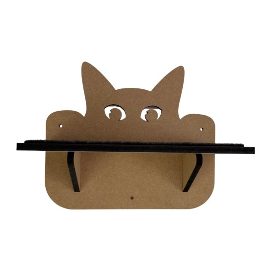 Hand Painted and Natural Cat Double shelf