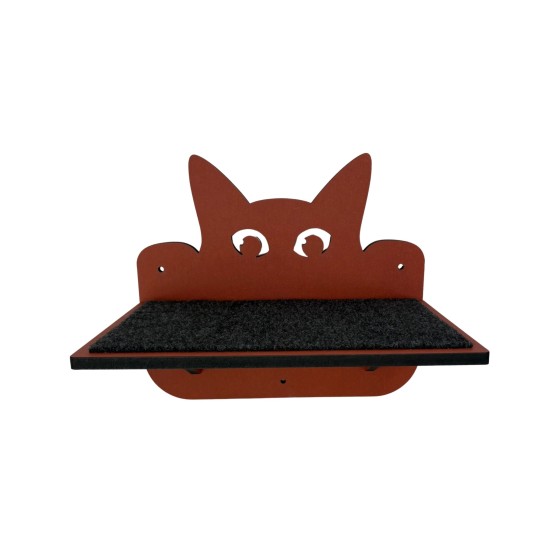 Hand Painted and Natural Cat Double shelf