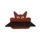 Hand Painted and Natural Cat Double shelf