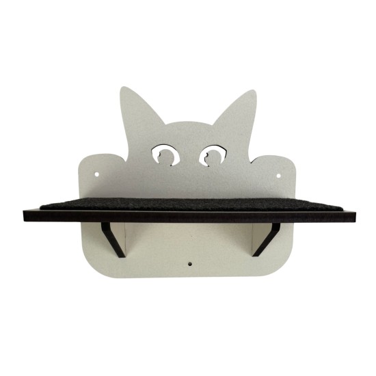 Hand Painted and Natural Cat Double shelf
