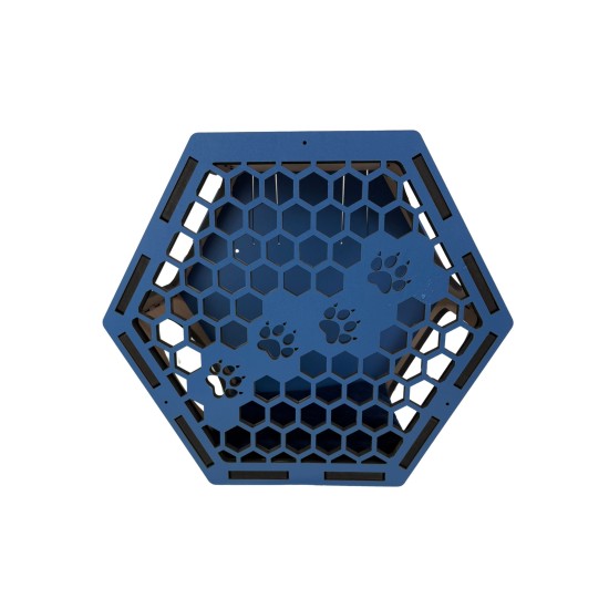 Hand Painted and Natural Hexagon Box With Front Panel