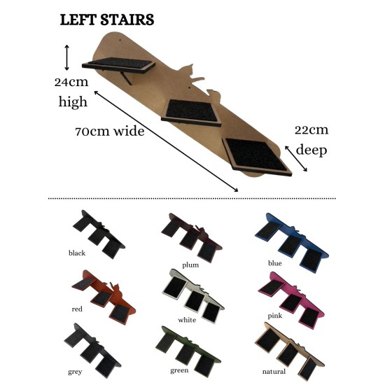 Hand Painted and Natural Left and Right Stairs