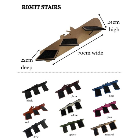 Hand Painted and Natural Left and Right Stairs