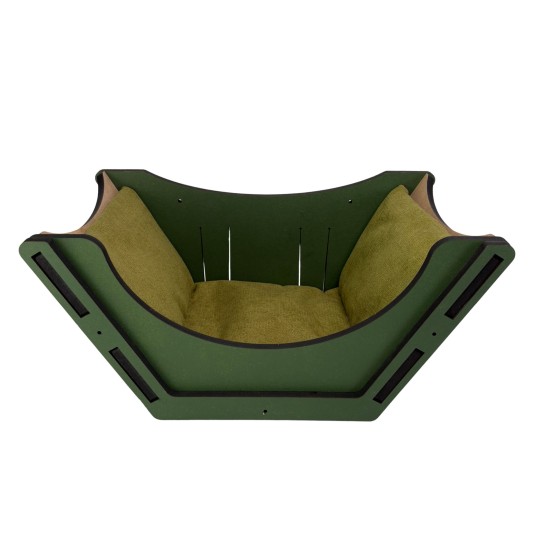 Hand Painted and Natural Cat Sleeping Box