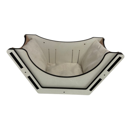 Hand Painted and Natural Cat Sleeping Box