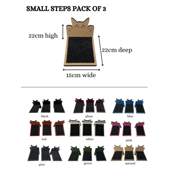 Hand Painted and Natural Cat Small shelves pack of 3