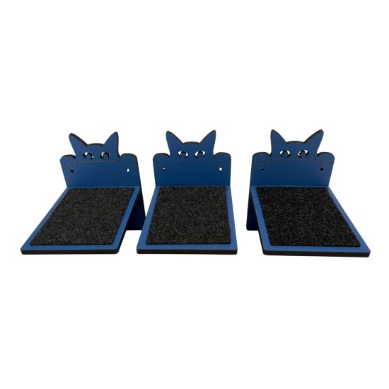 Hand Painted and Natural Cat Small shelves pack of 3