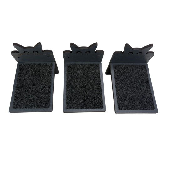 Hand Painted and Natural Cat Small shelves pack of 3