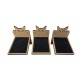 Hand Painted and Natural Cat Small shelves pack of 3
